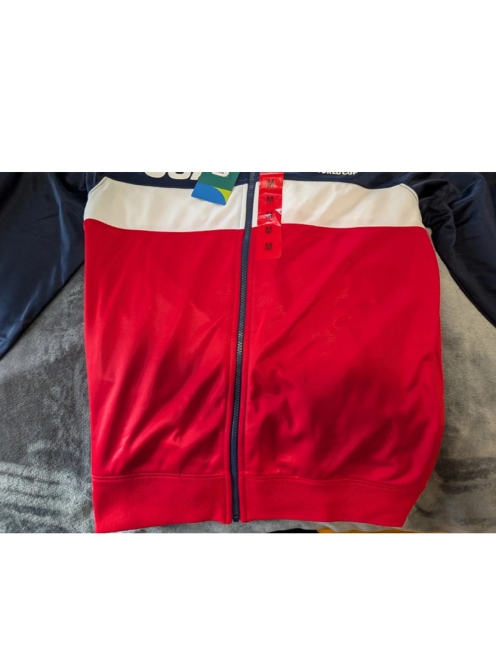 USA FIFA World Cup Men's Zip-Up Track Jacket - Navy/White/Red - Picture 5 of 6